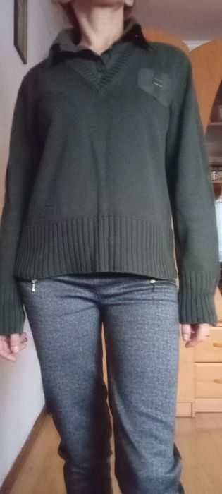 Sweter oliwkowy khaki 38 40