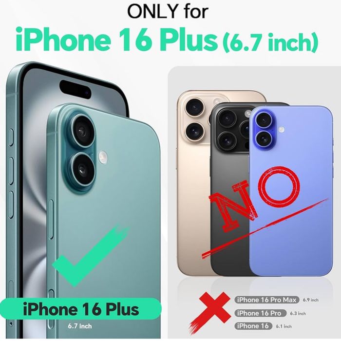 TUCCH Etui / Case do iPhone 16 Plus, czarne