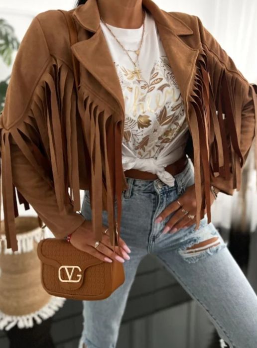 Ramoneska frędzle zamsz Hollywood Dream ,Varlesca