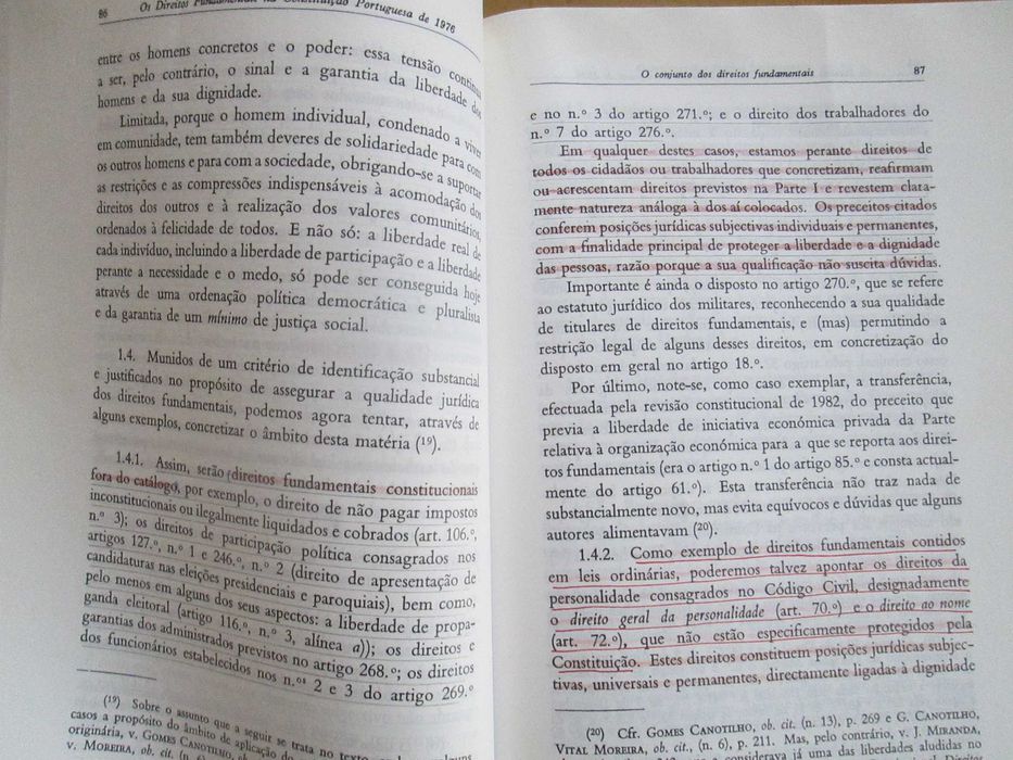 Os Direitos Fundamentais na Constituição Portuguesa, Vieira de Andrade