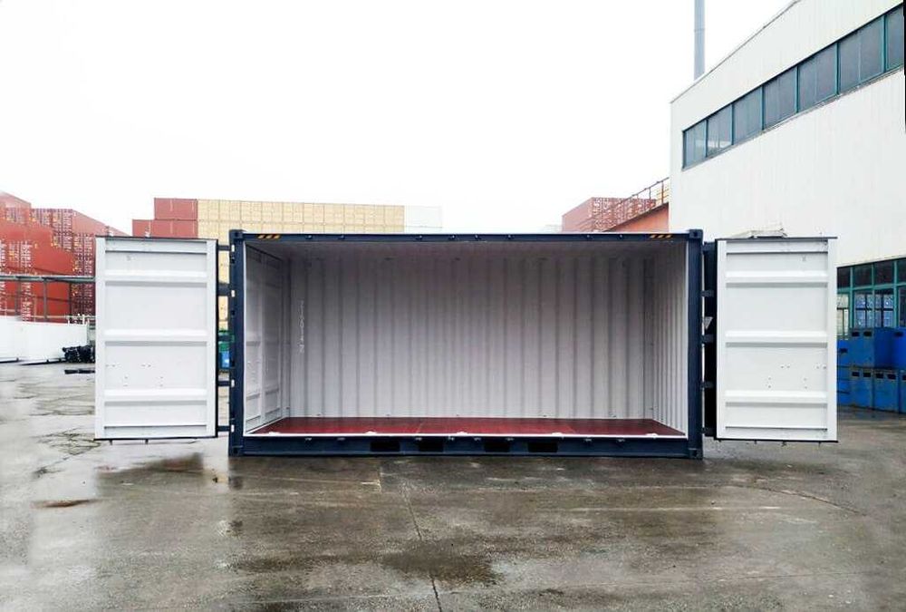 Contentor HC usado de 20 a 40 pés com abertura lateral – como novo