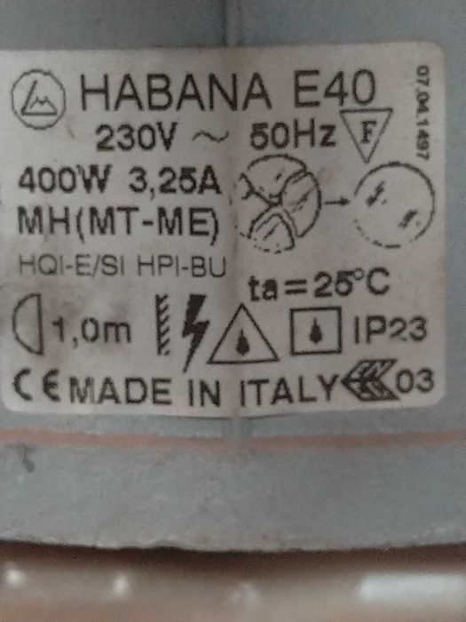 Candeeiros Industriais de 400W Luz Branca