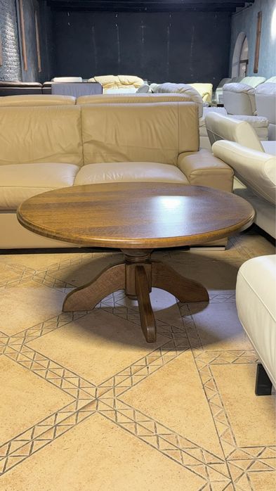 Стіл дубовий журнальний круглий ( 141101)