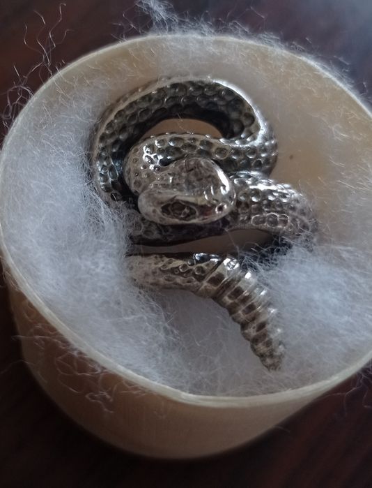 Anel Cobra de Prata