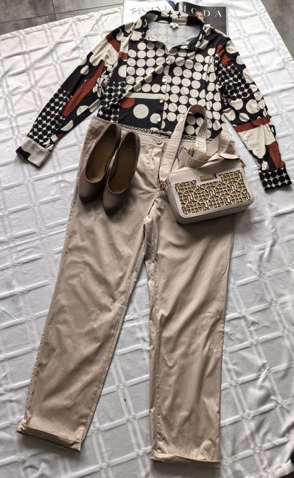 Viralowe spodnie damskie klasyczne marki Gerry Weber rozmiar 46/48
