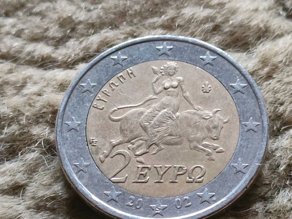 moeda de 2 euros grega muito rara