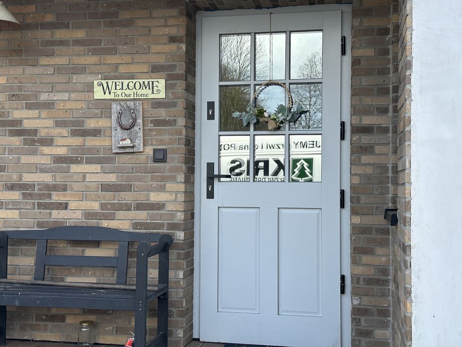 Drzwi zewnętrzne drewniane KRIS Angielskie Czyste Powietrze C.Polska