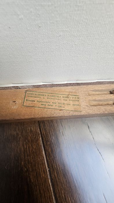 Stół z krzesłami art deco vintage PRL