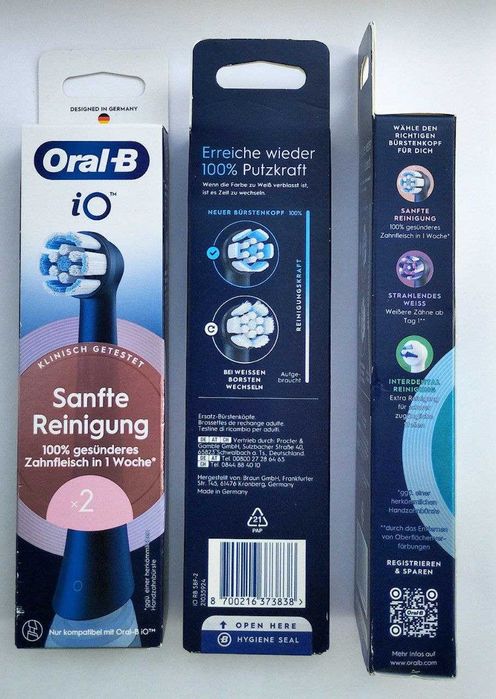 Насадки іO для електр. зубної щітки Oral-B iO упаковки по 2шт Оригінал
