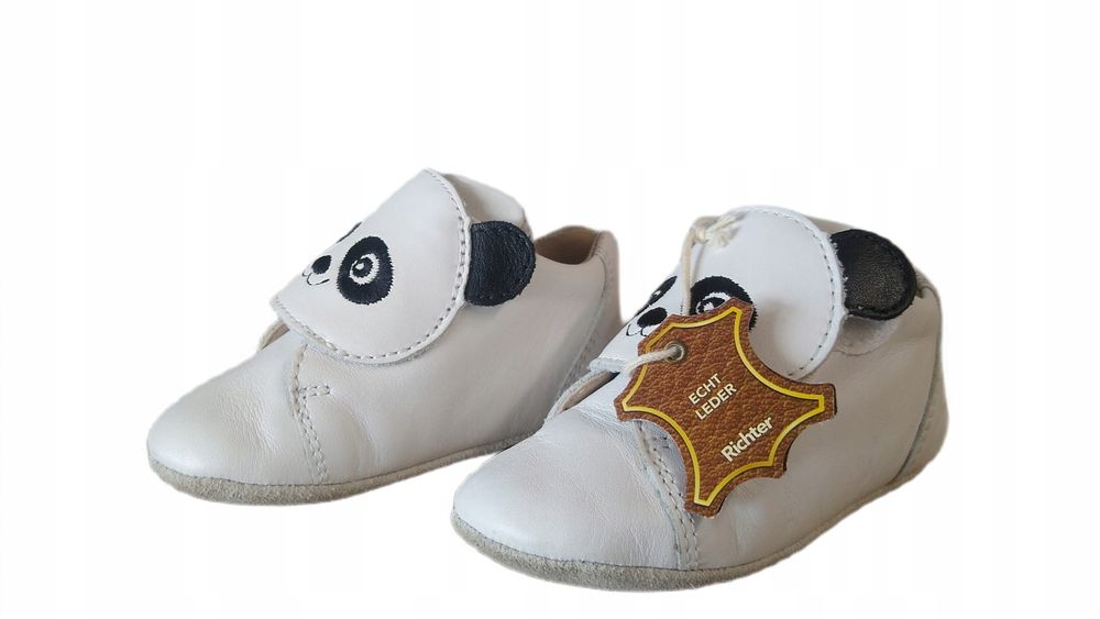 Richter 20 Buty Dziecko Kapcie Paputki Glattleder Skórzane Panda T1592