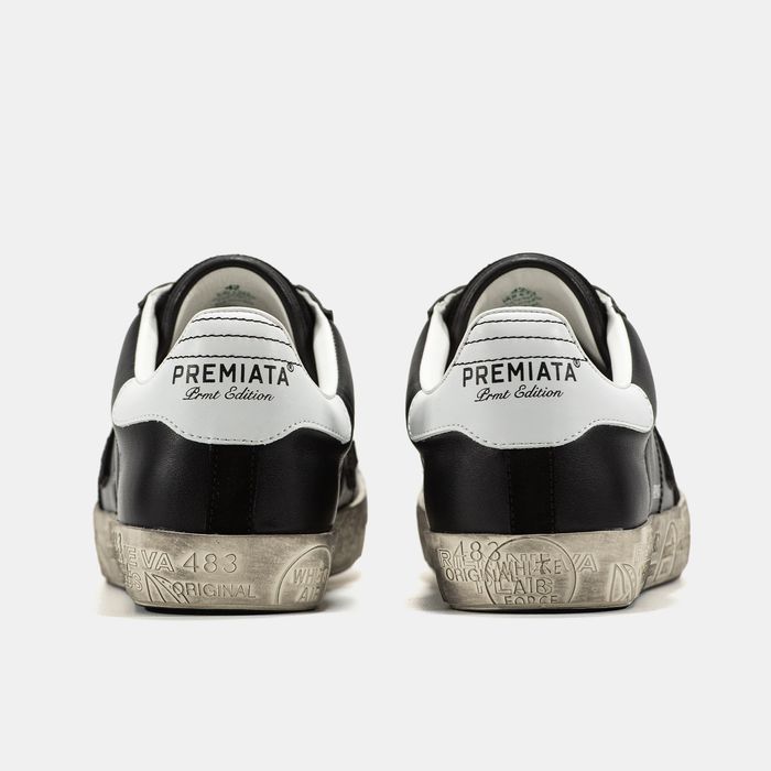 Кросівки Premiata Steven Black/Beige (люкс якість) | Кроссовки чоловічі