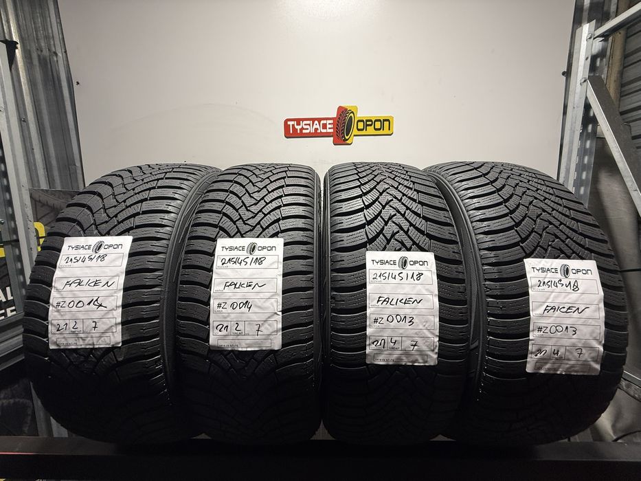 4x Falken EuroWinter 215/45 R18 zimowe 7.0mm DOT 3621