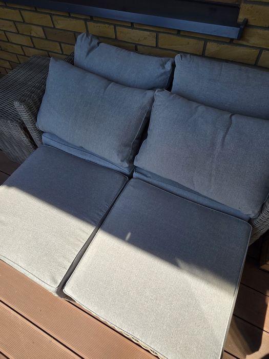 Komplet mebli balkonowych OLEA MINI COMPACT szary 5-częściowy
