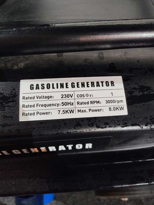 Оренда генератора 8 кВт в Черкасах однофазний бензин/газ (LPG,CNG)