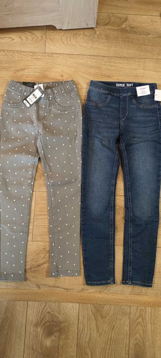 Nowe 134 140 Smyk H&M jegginsy jeans spodnie dla dziewczynki