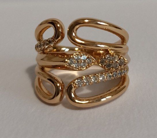 Elegancki pierścionek regulowany stal chirurgiczna