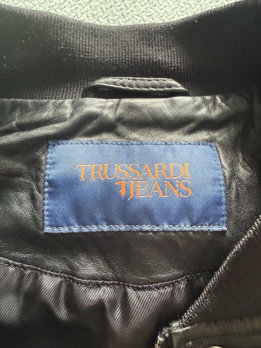 Шкіряна куртка Trussardi JEANS