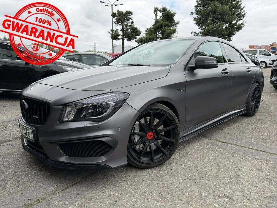Mercedes-Benz CLA AMG 45s, Alcantara, Maxton, 4Matic, Nawigacja, Łopatki, Forge