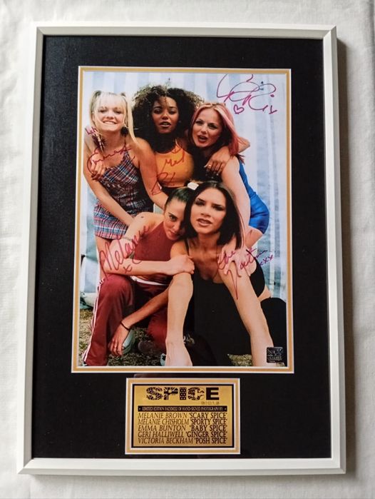 Moldura Spice Girls com Autógrafos (A4)