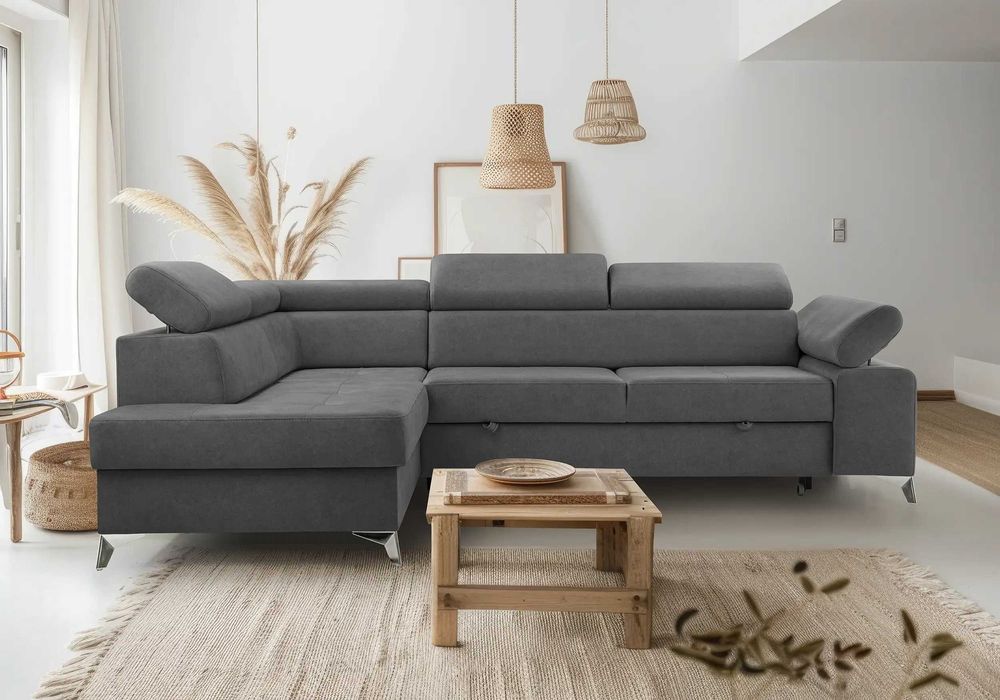 Nowoczesny narożnik Madryt ruchome zagłówki -5 kolorów