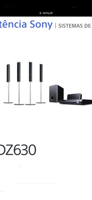 Sistema de som- dvd home theater system sony dav-dz630