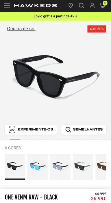 Óculos sol Hawkers novos