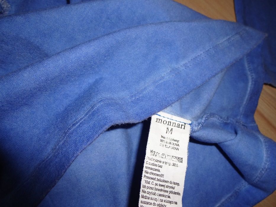okazja MONNARI niebieska ala jeans bluzka dlugi rękaw HAFTY cekiny r M
