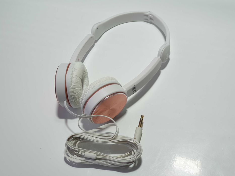 навушники Viido white mini headphones 3.5 mm jack plug foldable