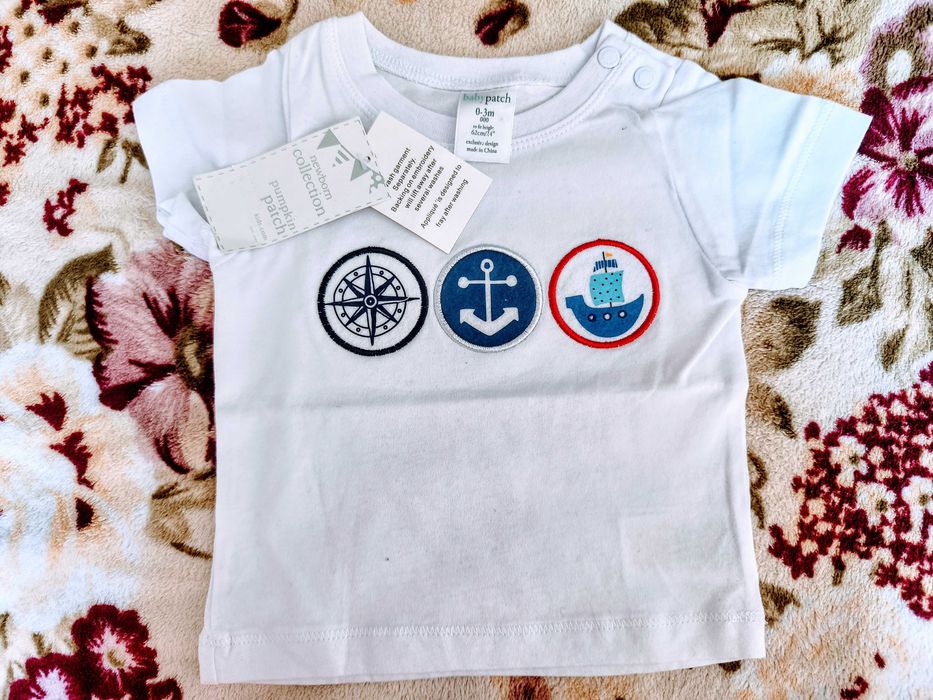 Дитячі футболки на 3 місяці. Нові. Ralph Lauren, Pampkin Patch