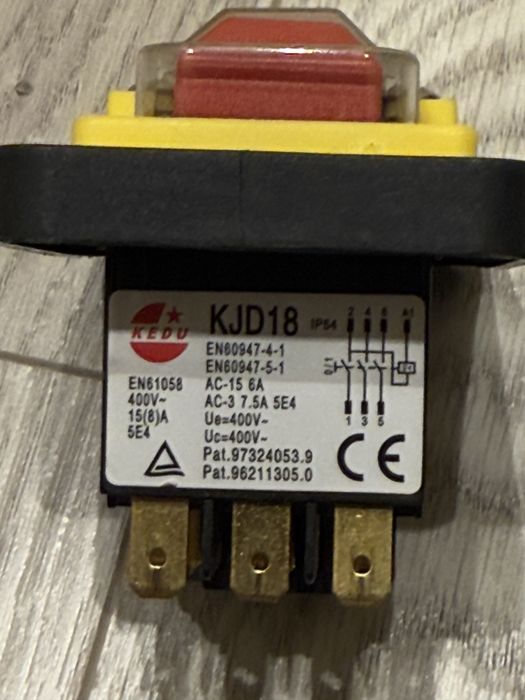 Wyłącznik Trojfazowy KJD18 400V do piły, pilarki 3 faz