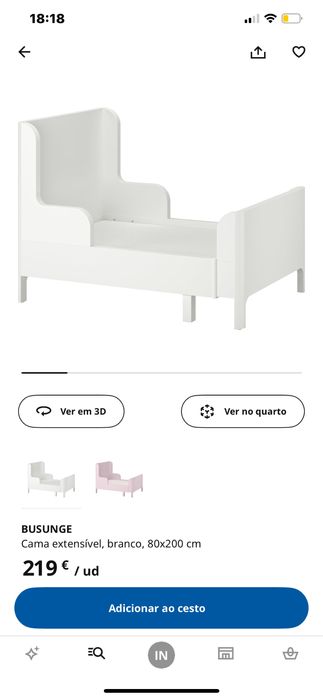 Cama criança extensivel com colchao BUSUNGE