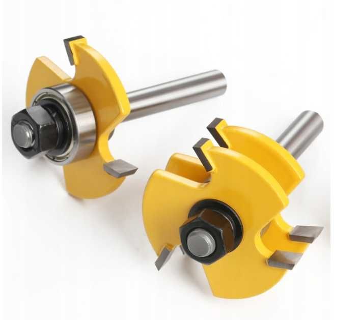 Frezy do drewna do połączeń na pióro wpust zestaw 2szt mocowanie 8mm