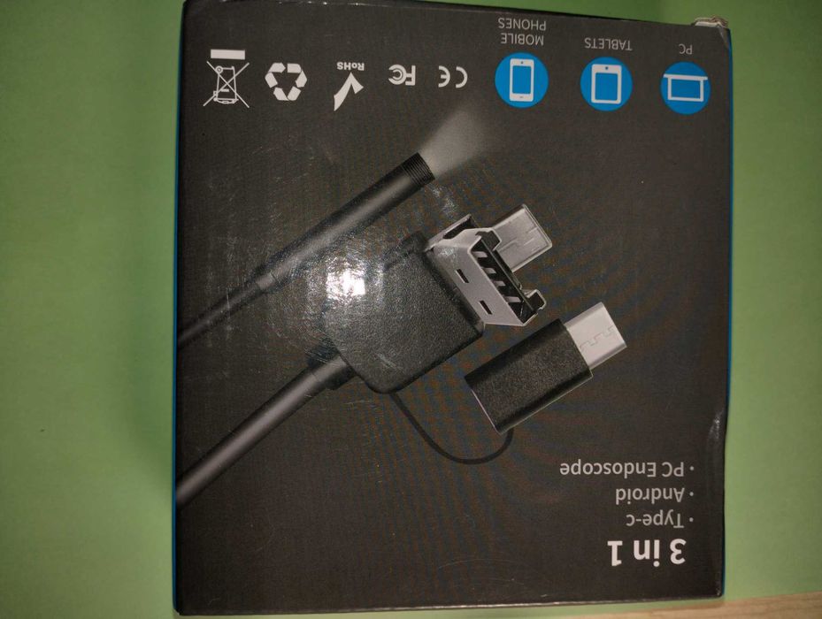 Ендоскоп 5,5 мм 7 мм об’єктив для  Android і Windows довж  1,5 -5 м