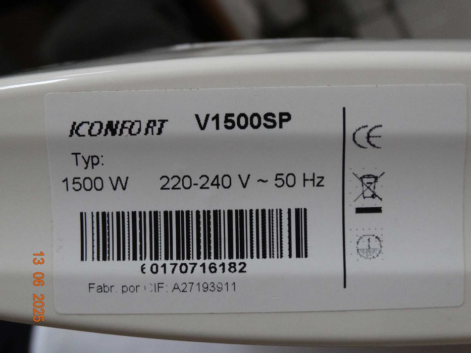 Aquecedor elétrico Iconfort V1500SP