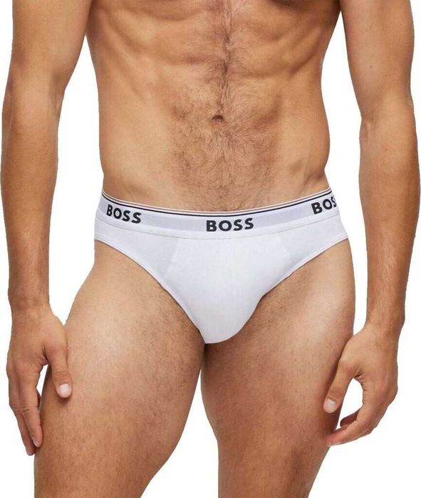 HUGO BOSS slipki 3 PAK slipów męskich WHITE