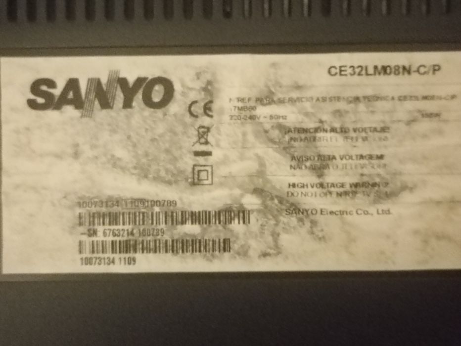 Televisão Sanyo de 32 polegadas