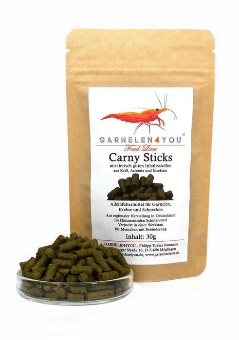 Pokarm dla krewetek - GARNELEN4YOU® Carny Sticks (30gr)