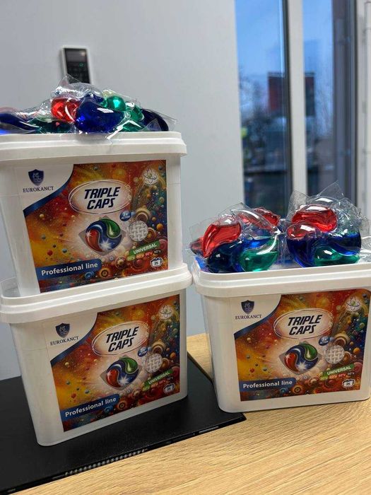 Капсули для прання Eurokanct 100шт подушечки 3в1 Гель для стирки