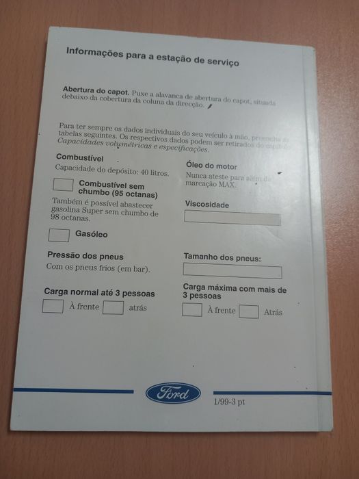 Manual e brochura Ford Fiesta 1995 / 2002