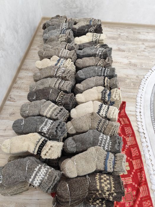 В'язані капці (носки) із 100% Овечої ВОВНИ  ОПТОМ та Роздріб