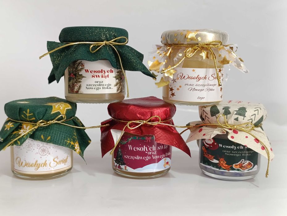 podziękowania dla gości miodki z owocami liofilizowanymi LOGO 40 ml