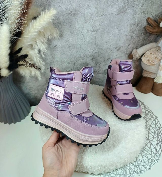Зимові чоботи дутіки черевики Томм 27 28 29 30 31 32 33 для дівчинки