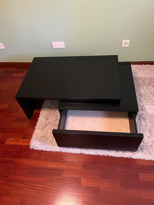 Mesa de Centro Madeira Wengué rotativa