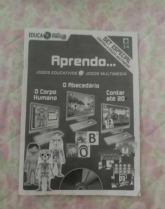 Jogo didático sobre o corpo humano, números e abecedário EDUCA