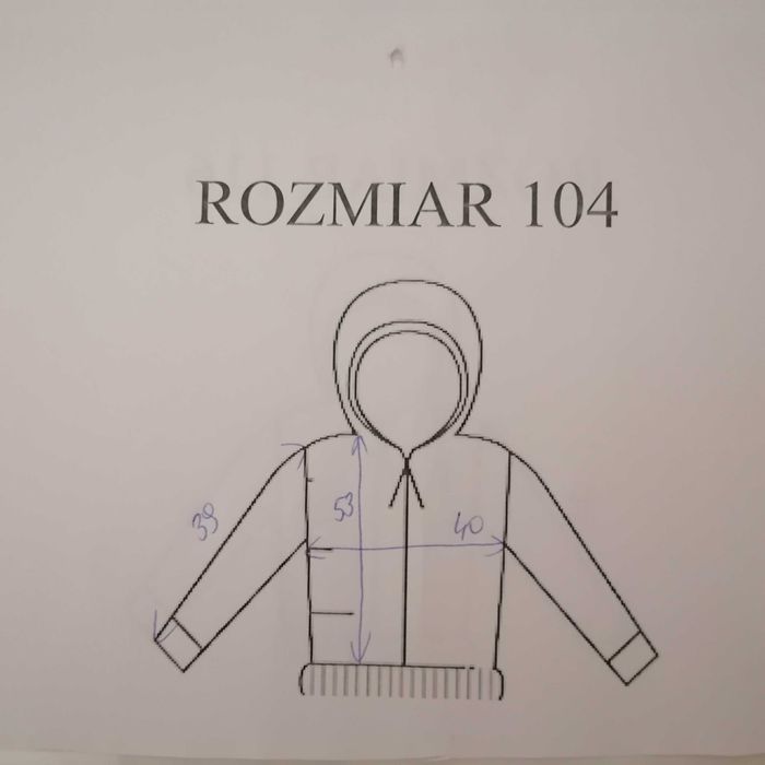 sprzedam kurtkę dziecięcą wiosenną z kapturem rozmiar 104