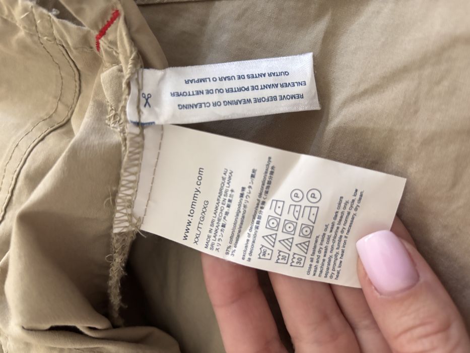 Oryginalny trench Tommy Hilfiger jacket beige xxl