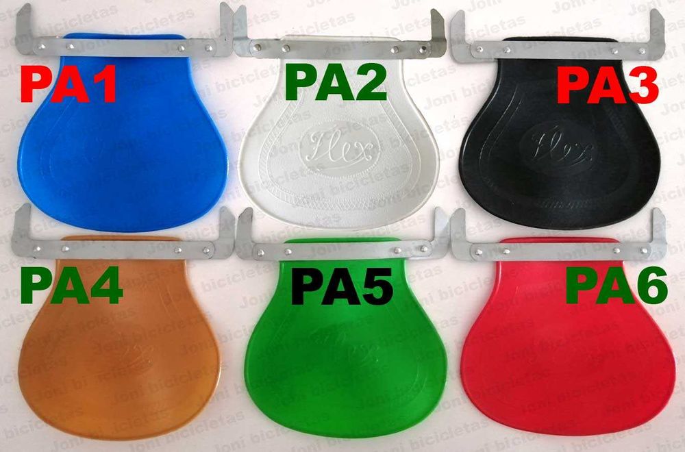 Palas, malas e punhos de bicicleta pasteleira