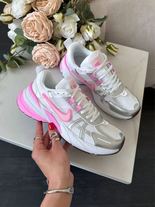 Nike V2k Run Silver/Pink/White  найк найки