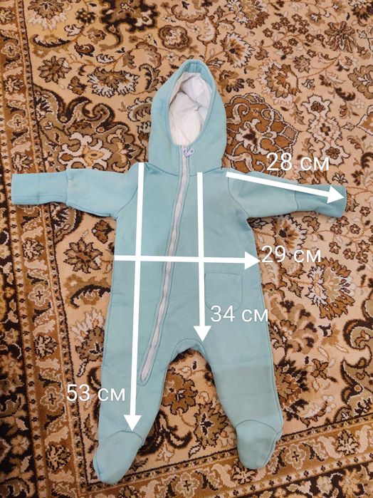 Комбінезон тринитка з начосом TM "My little fish", 68 розмір