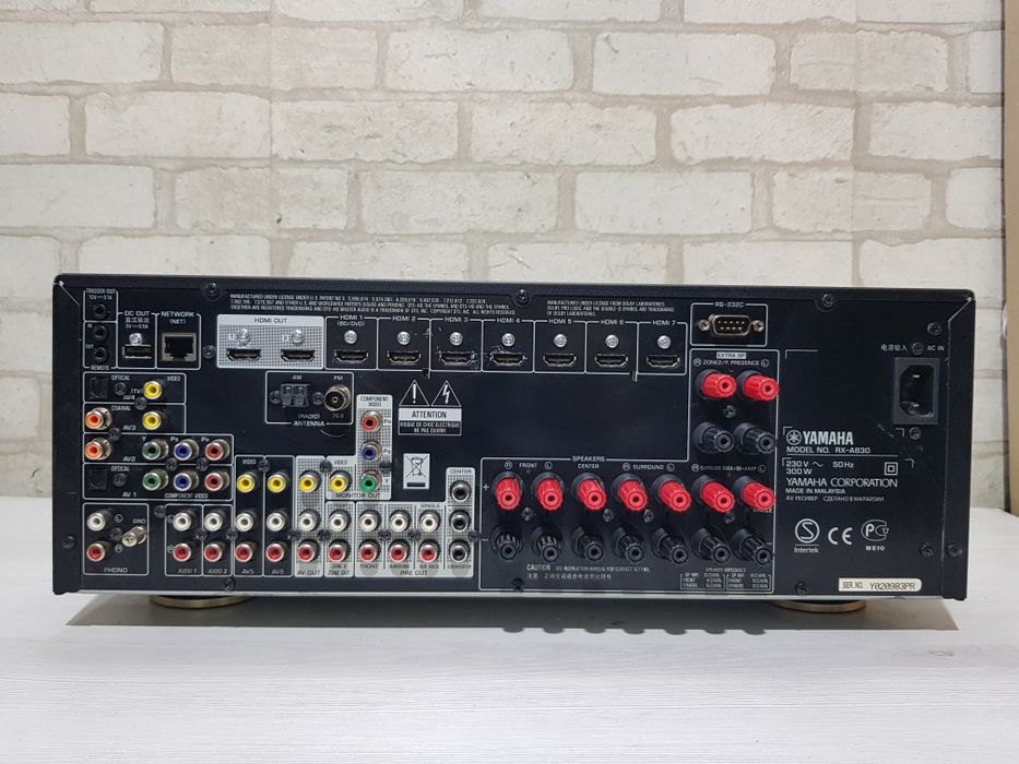 7.1AV Преміум ресивер Yamaha RX-A830, 7х160Вт,4K,HDMI,AirPlay,Flac
